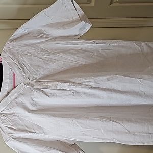 Mens white short sleeves cotton shirt
